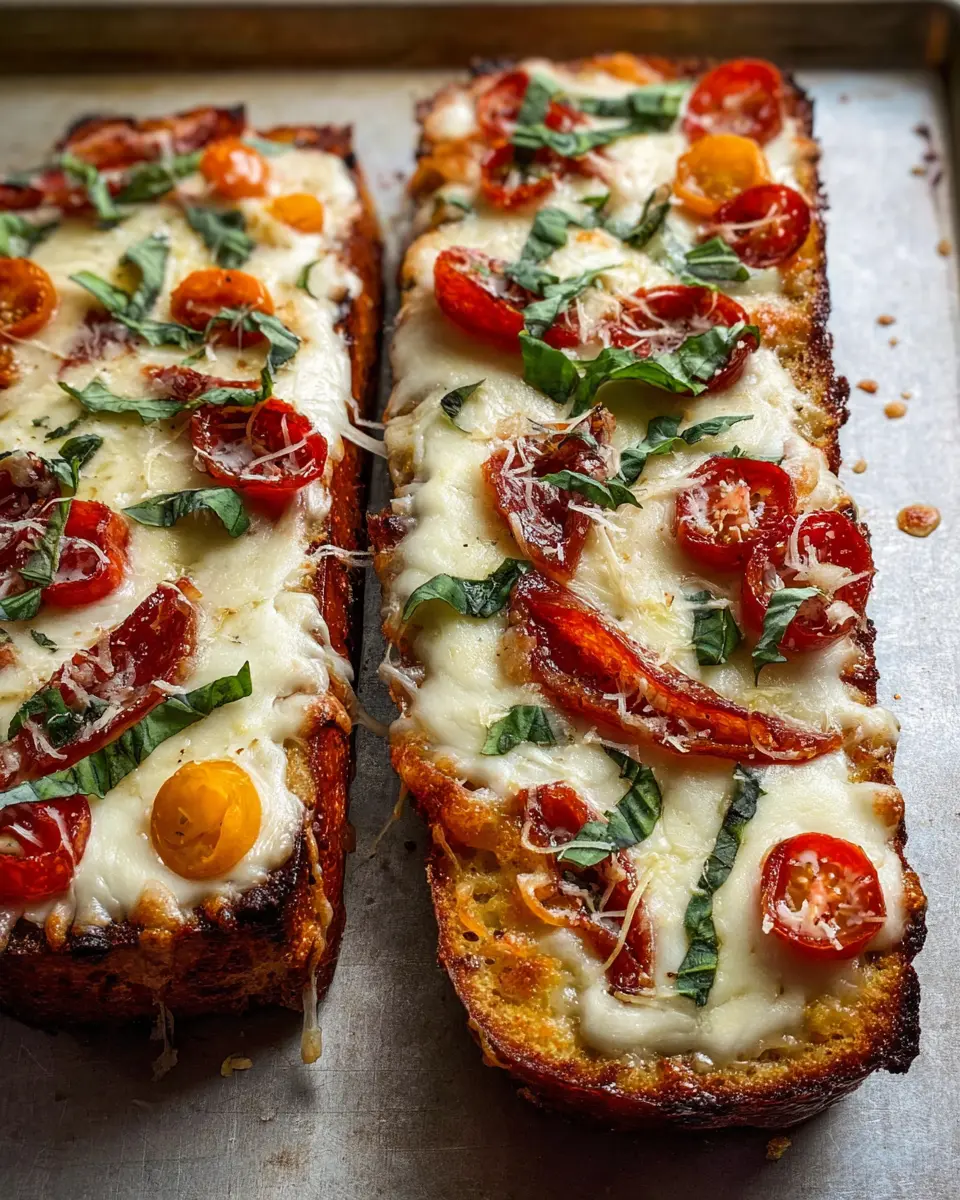 Garlic Bread Pizza: The Best Easy Recipe with Turkey Bacon and Chicken Ham