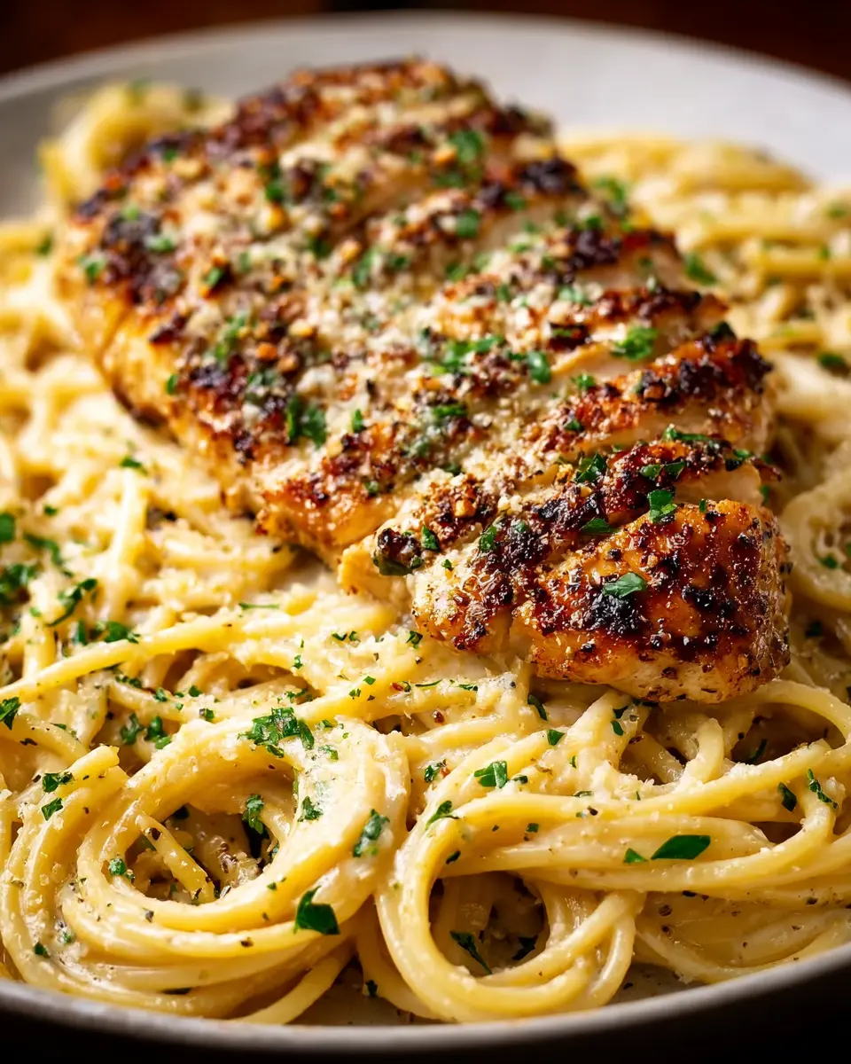 Garlic Butter Chicken and Creamy Parmesan Spaghetti: Easy and Indulgent Weeknight Meal