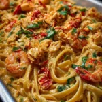 Seafood Pasta with Crawfish Shrimp and Crab