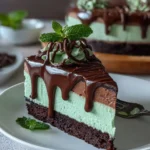 Mint Chocolate Fudge Cheesecake Cake