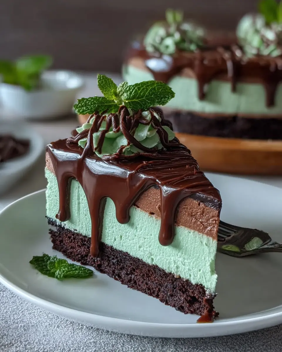 Mint Chocolate Fudge Cheesecake Cake: An Indulgent Homemade Treat