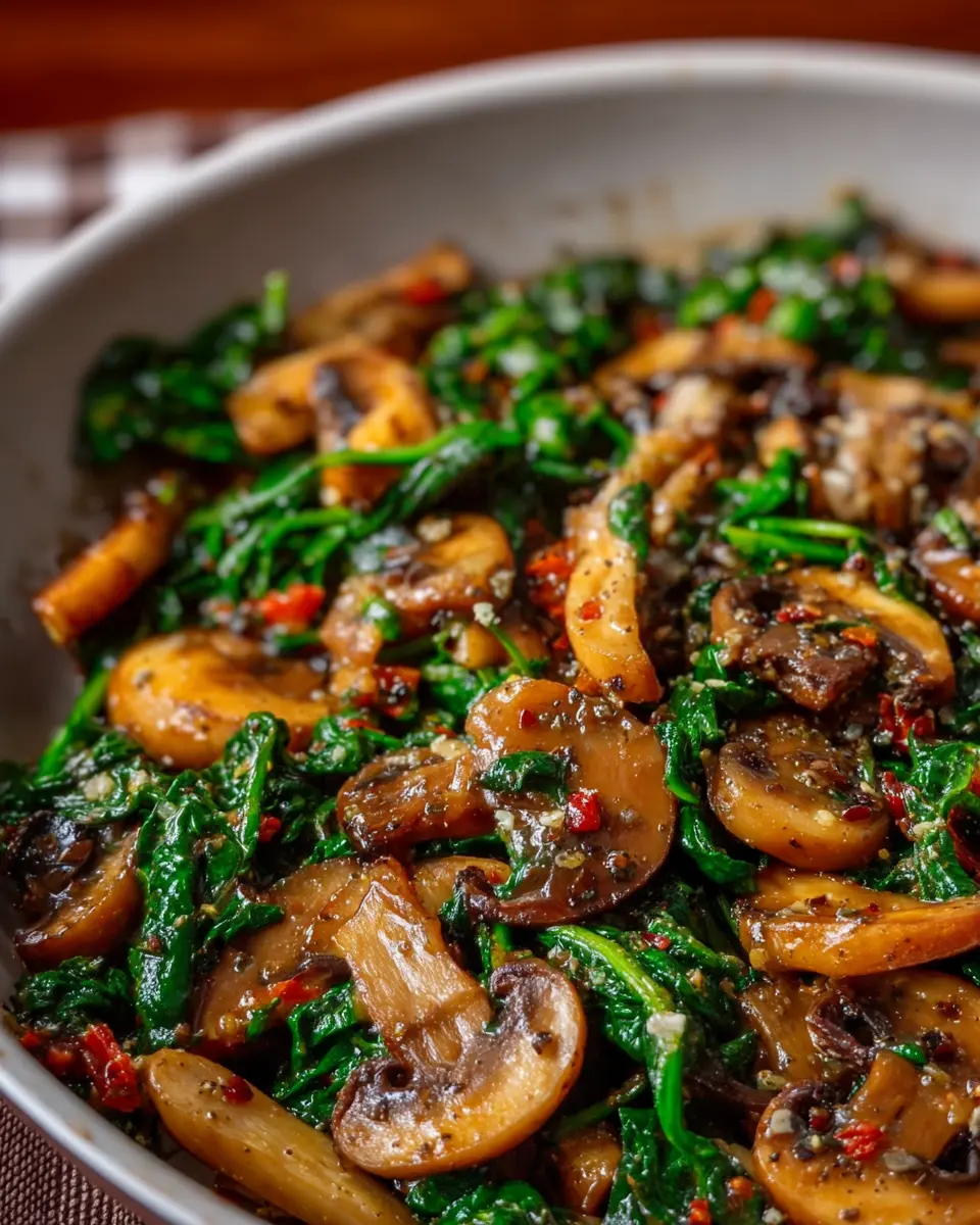 Italian Style Mushrooms and Spinach: Easy Comfort Food Delight