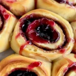 Cherry Cinnamon Rolls with Homemade Filling