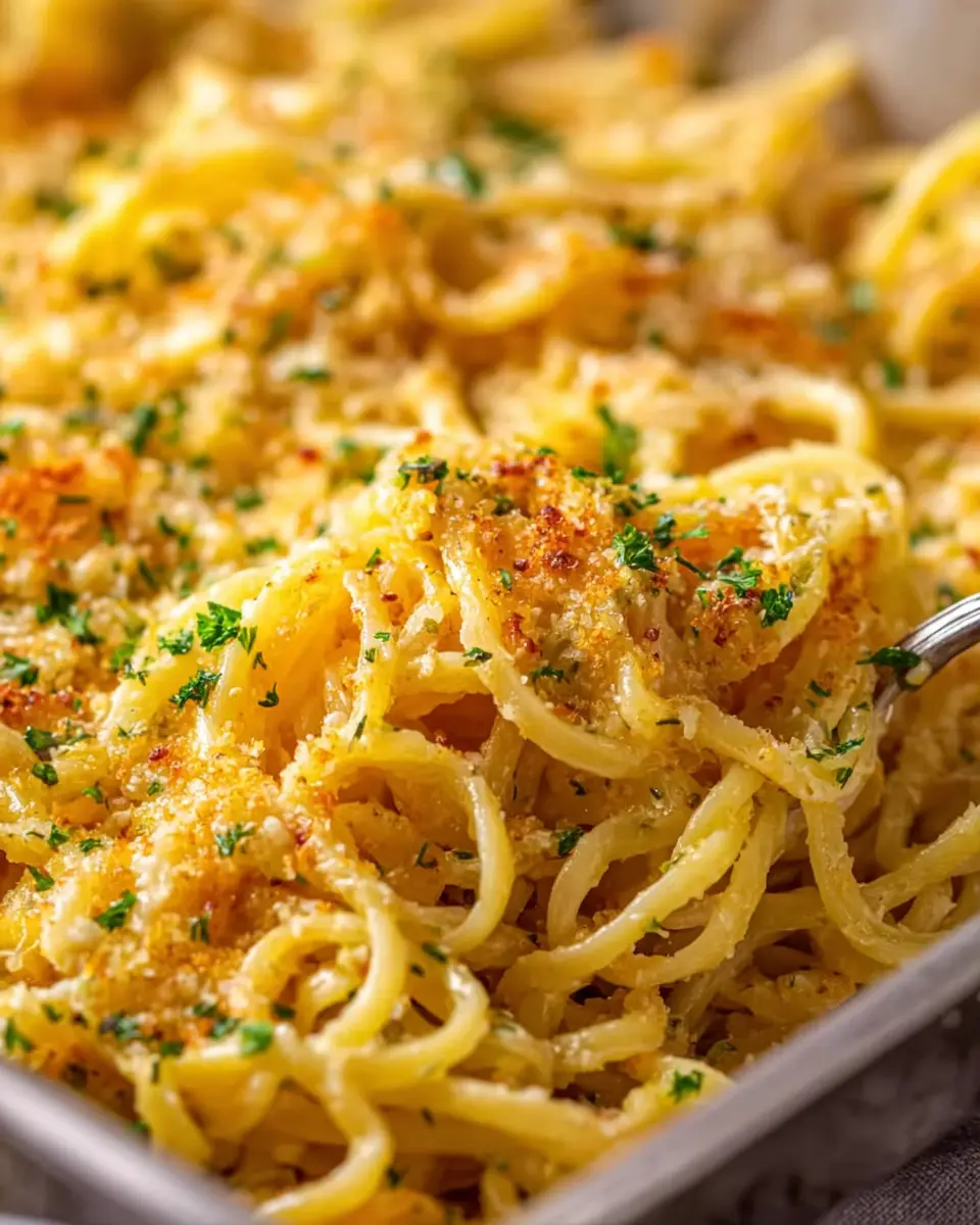 Oven Baked Garlic Parmesan Noodles: Easy Comfort Food Delight