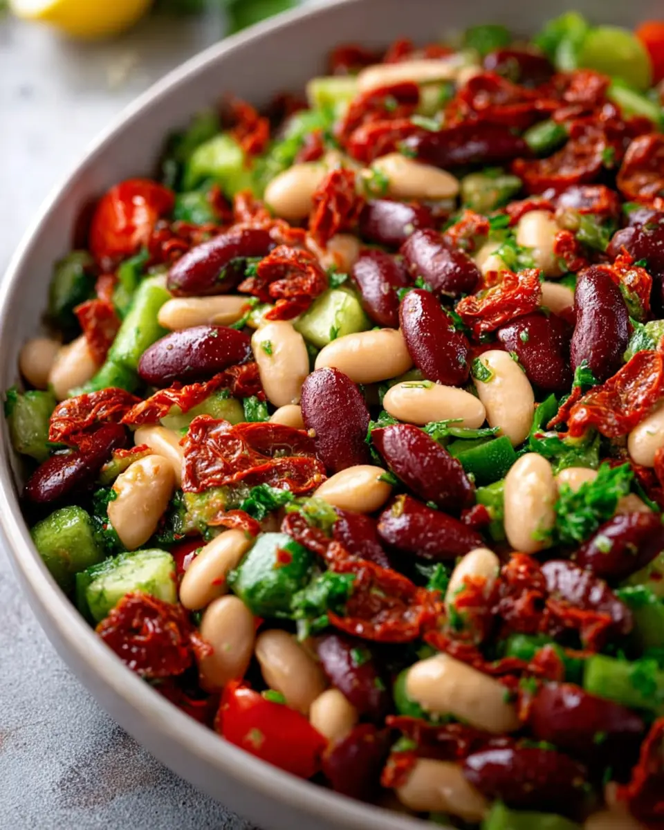 Dense Bean Salad: A Delicious Sun Dried Tomato Twist
