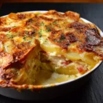 Tartiflette French Potato Turkey Bacon and Cheese Casserole