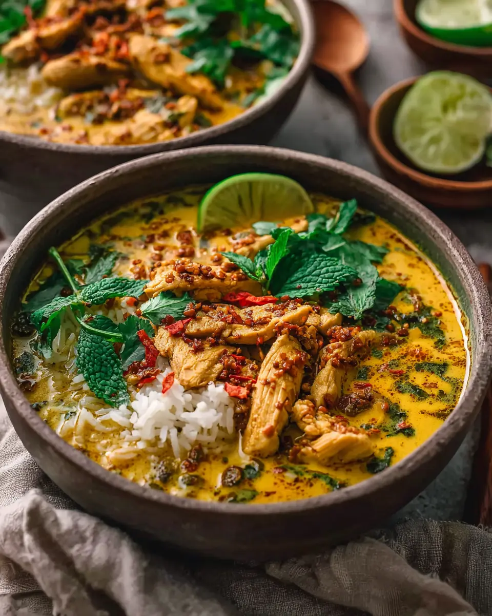 Lemongrass Broth Bowls: Easy Yellow Curry Chicken Delight