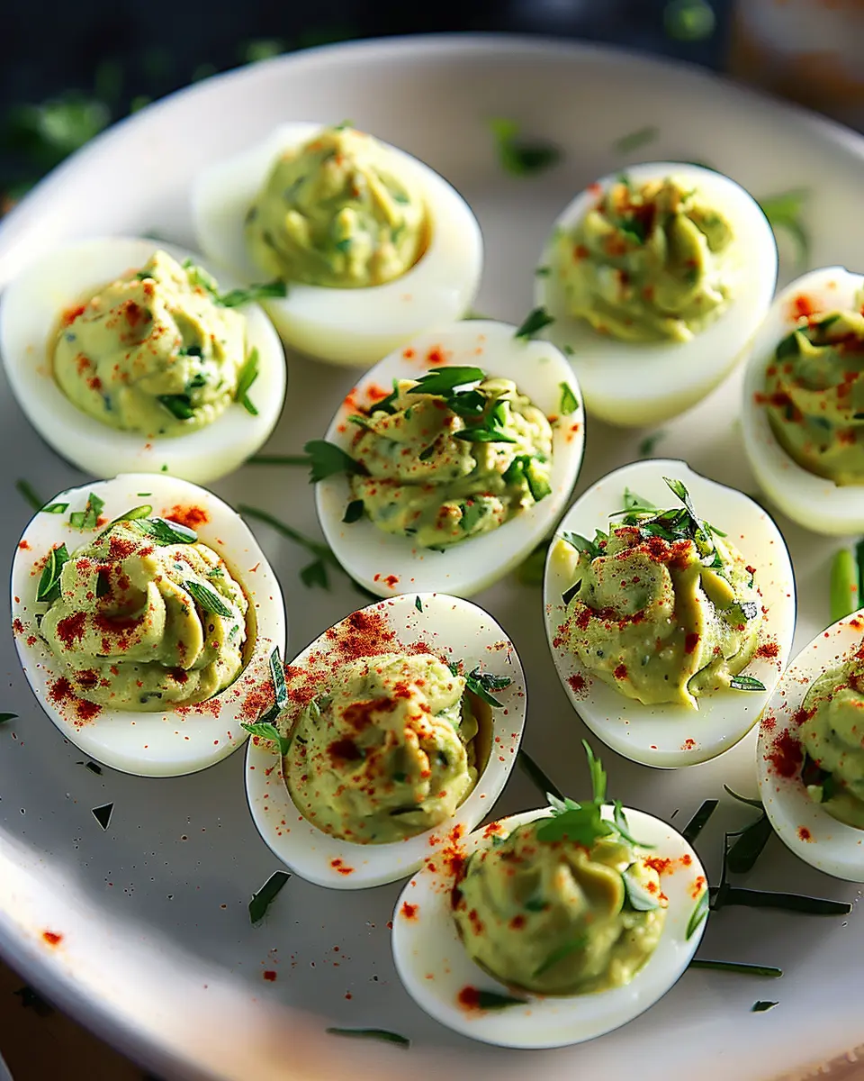 Avocado Deviled Eggs with Turkey Bacon: The Easy Gourmet Twist