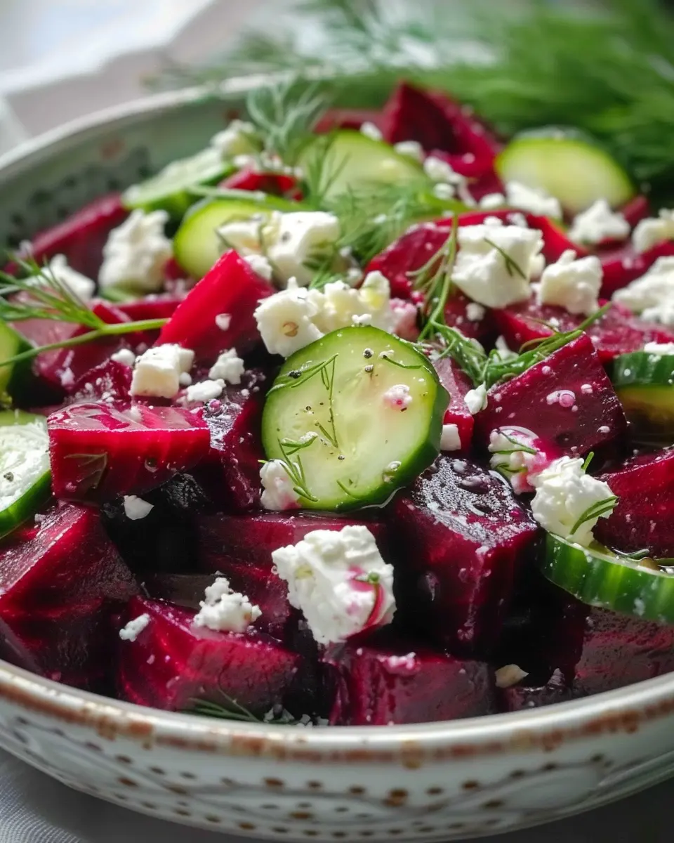 Beet Salad with Feta: A Fresh, Easy Delight with Dill and Cucumbers