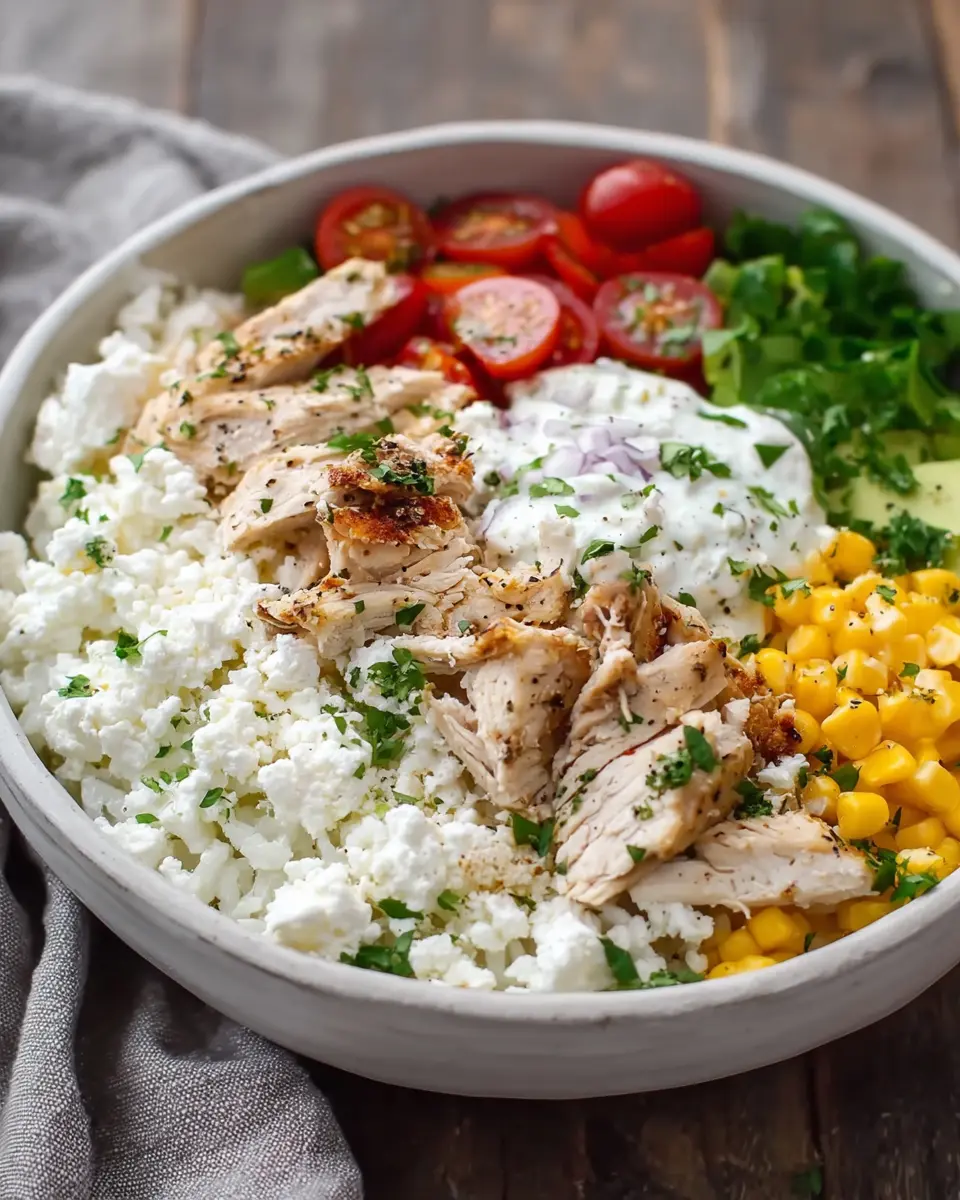 High Protein Chicken Cottage Cheese Bowl: Easy and Delicious Recipe