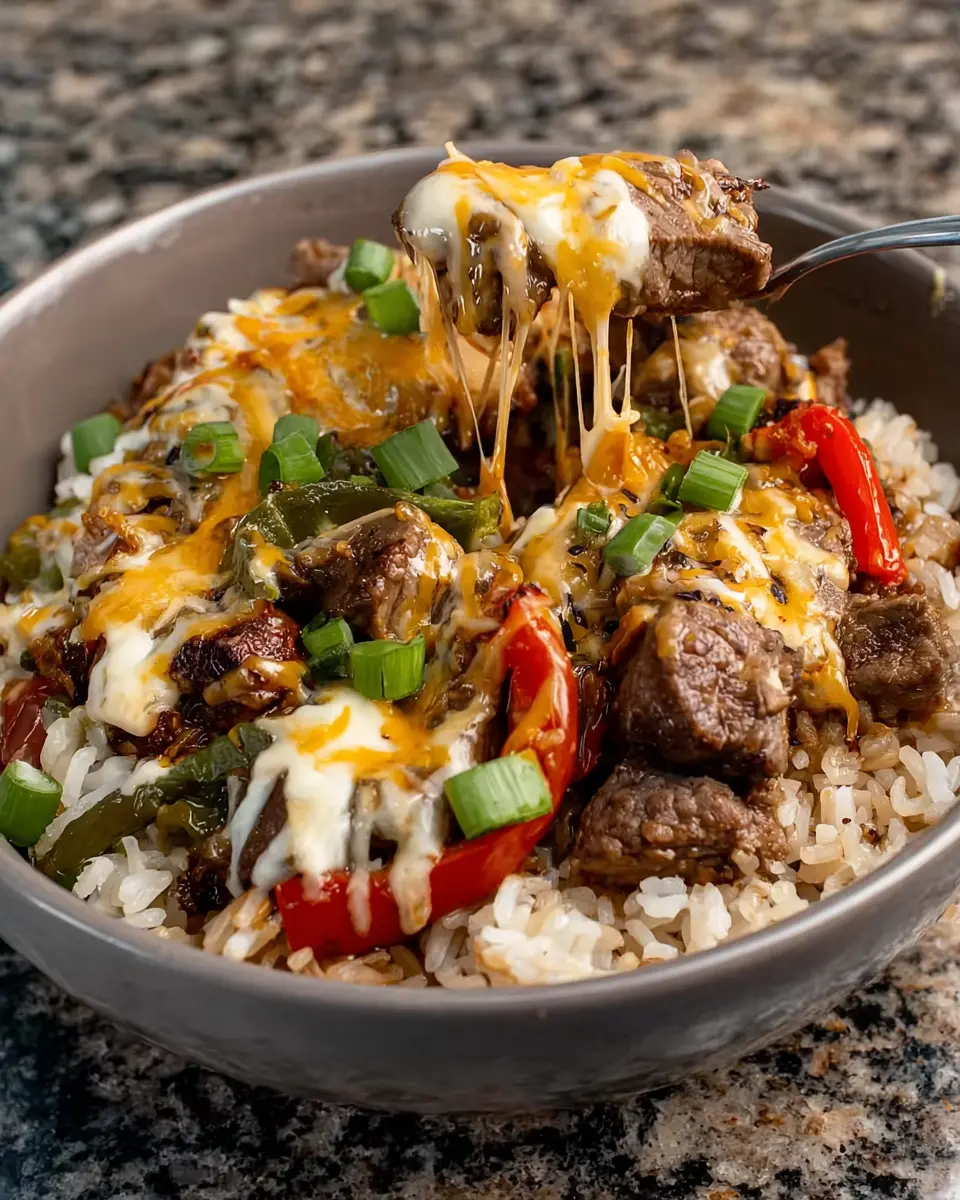 Cheesy Steak and Rice Power Bowl: Your Easy Weeknight Indulgence