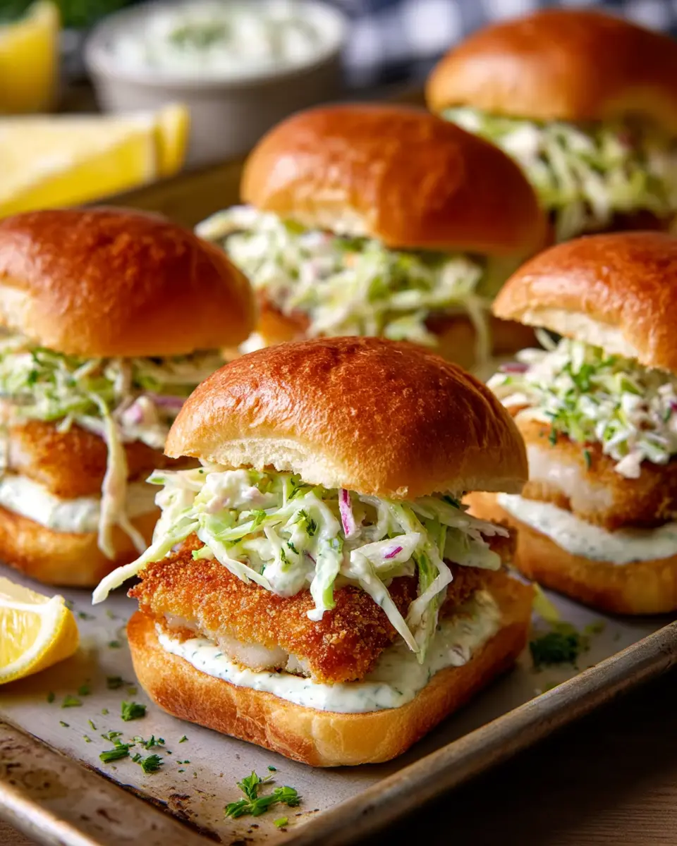 Sheet Pan Crispy Flounder Sliders with Old Bay Slaw Made Easy
