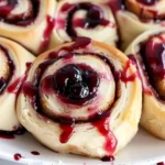 Cherry Cinnamon Rolls with Homemade Filling