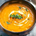 Spicy Butternut Squash and Sweet Potato Soup