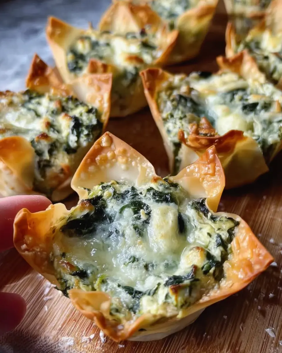 Spinach and Artichoke Wonton Cups: Easy Guilt-Free Indulgence