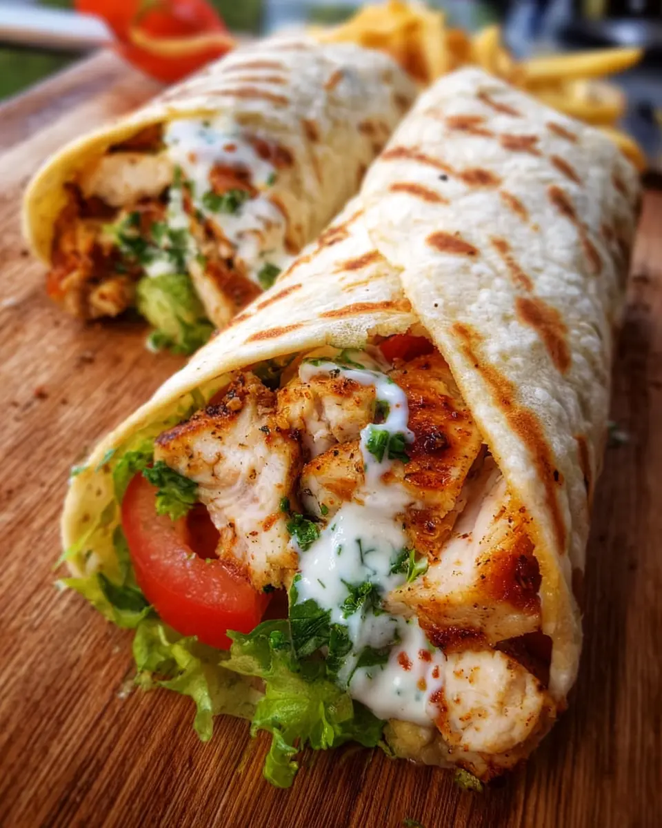 Chicken Wrap with Garlic Sauce: Easy Homemade Delight