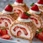 Strawberry Shortcake Cheesecake Rolls