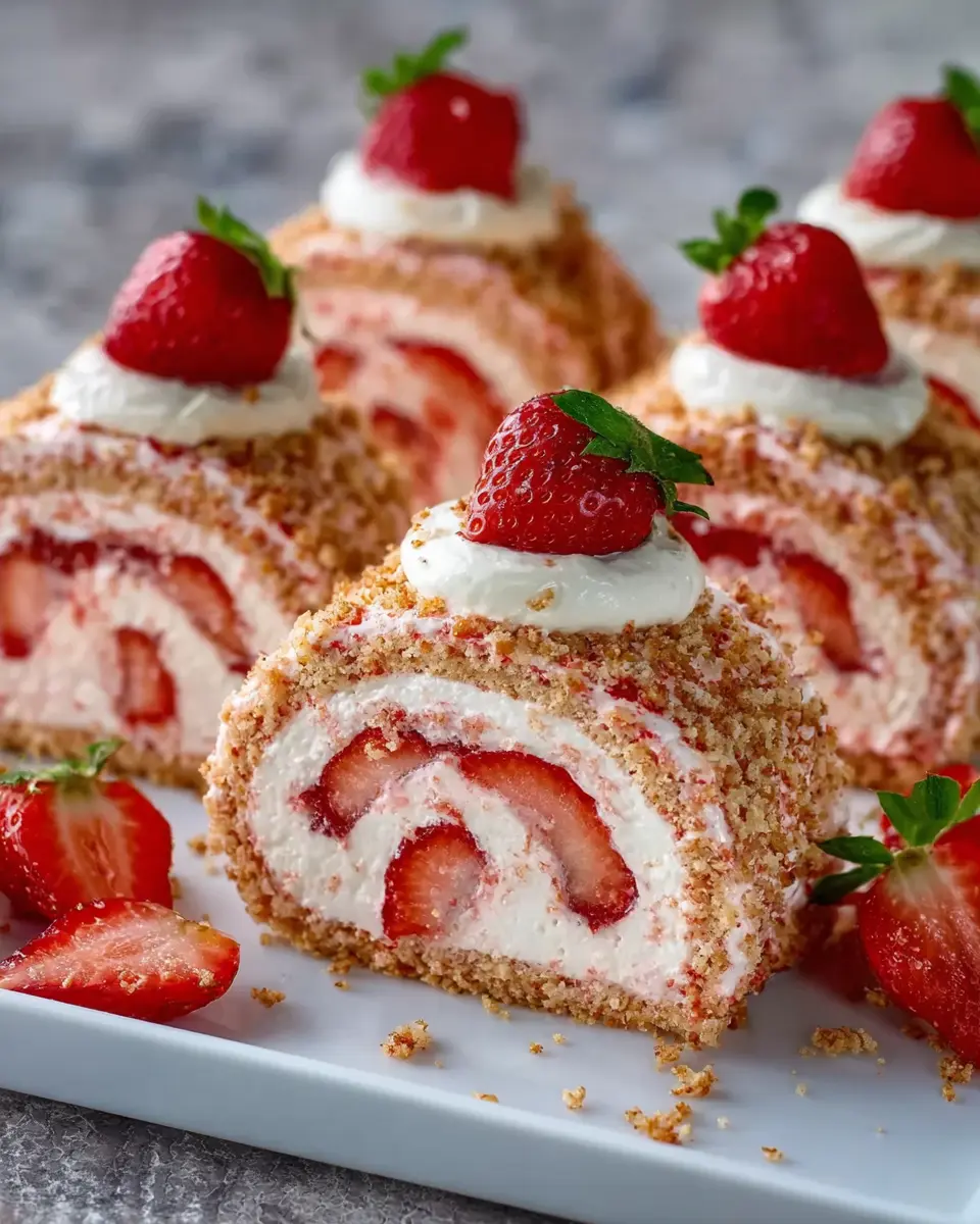 Strawberry Shortcake Cheesecake Rolls: The Best Easy Treat