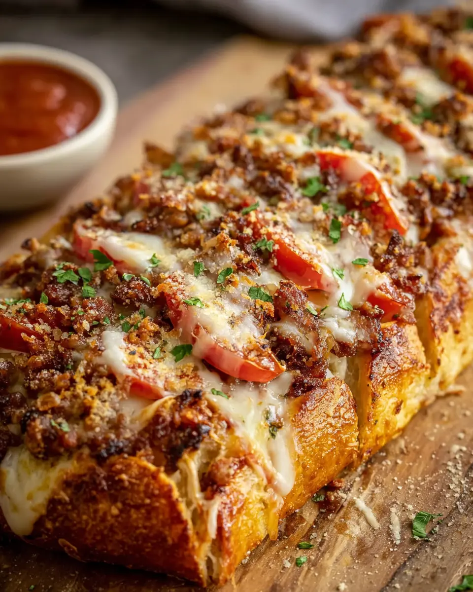 Meat Lovers Pizza Bread: Easy Recipe with Turkey Bacon and Chicken Ham