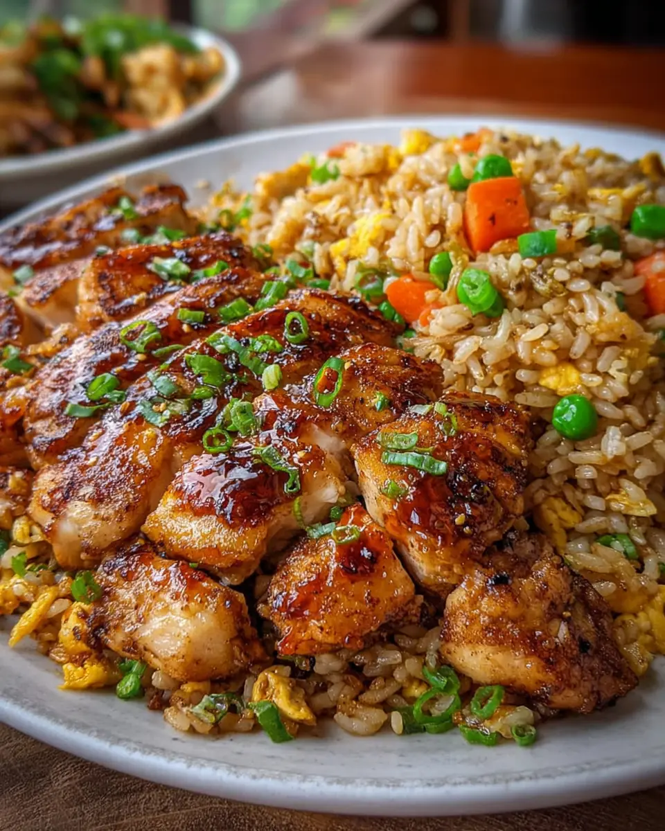 Double Chicken Fried Rice Plate: Easy Comfort Food Delight