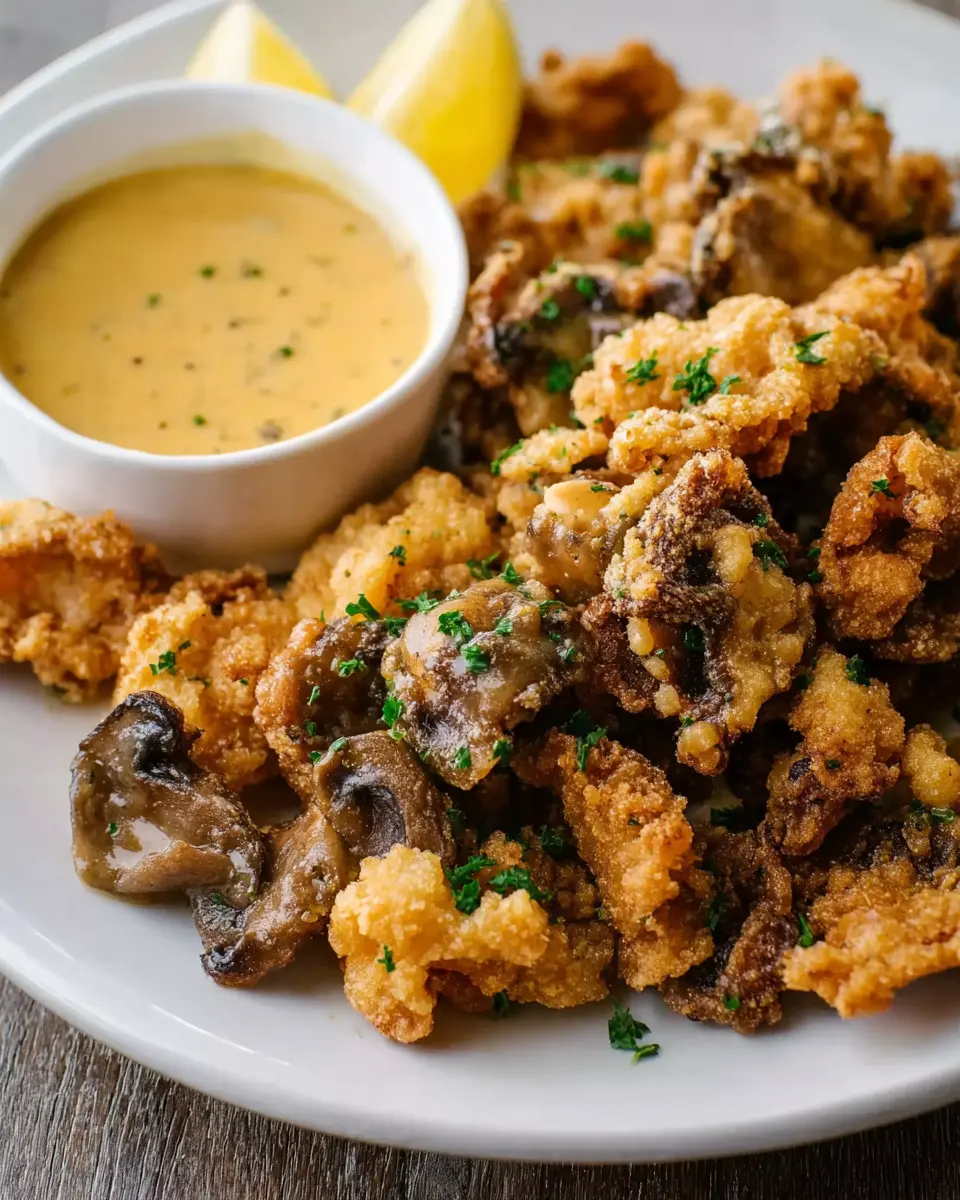 Crispy Fried Mushrooms with Honey Dijon Sauce: A Delicious Twist
