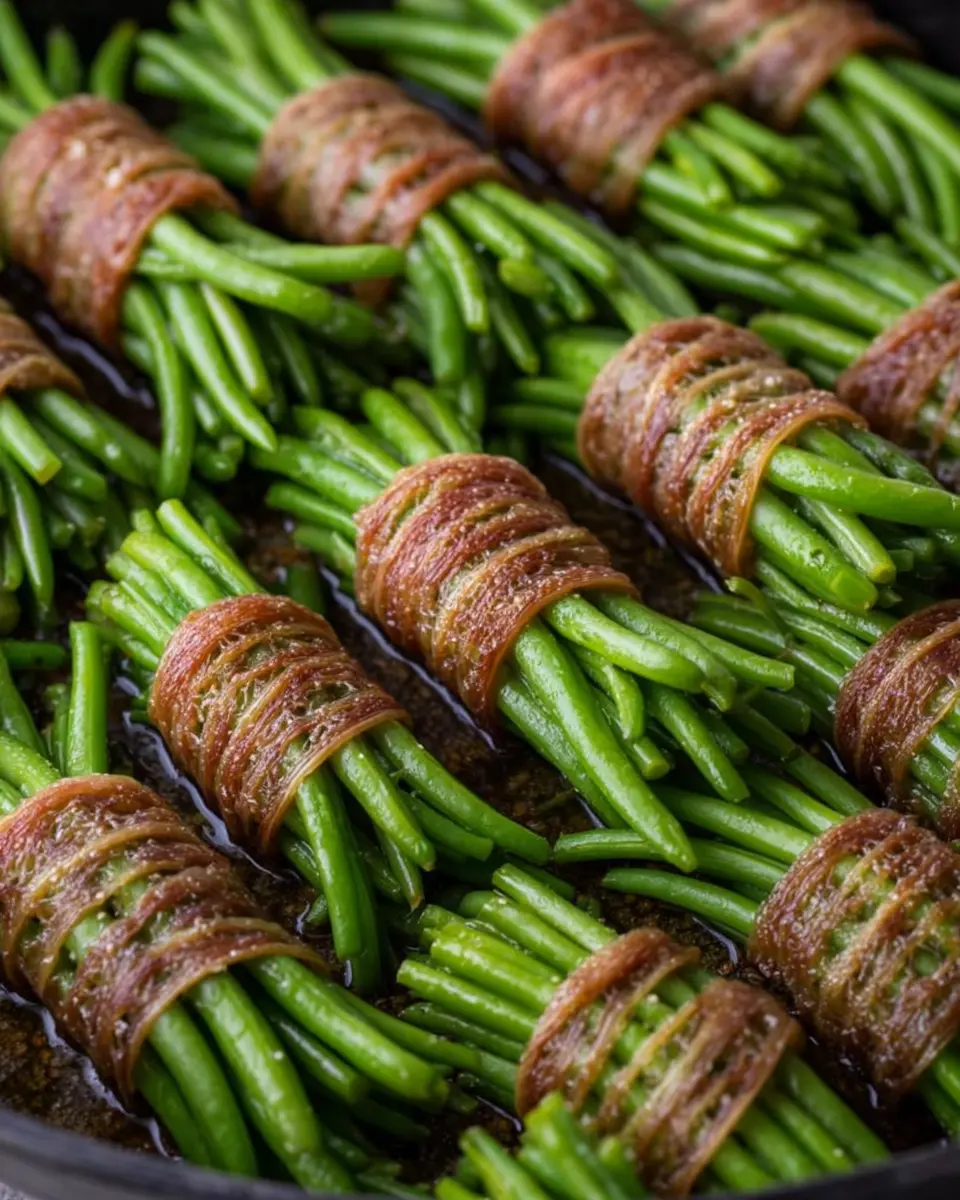Green Bean Bundles with Turkey Bacon for a Delicious Twist
