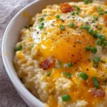 Savory Oatmeal with Egg and Cheese