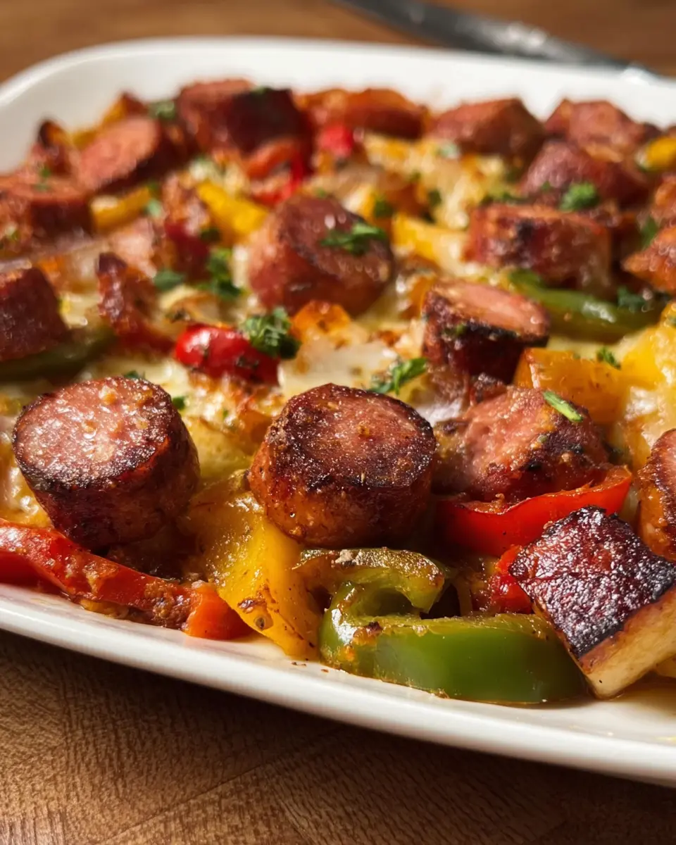 Kielbasa Sausage and Pepper Bake: Easy Comfort Food Delight
