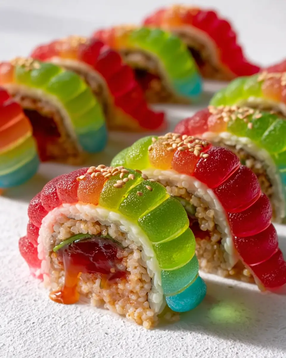 Gummy Worm Dragon Roll Dessert Sushi: An Easy Sweet Treat