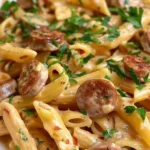 One Pot Creamy Cajun Sausage Pasta (30-Minutes)