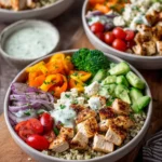 High Protein Chicken Veggie Bowls