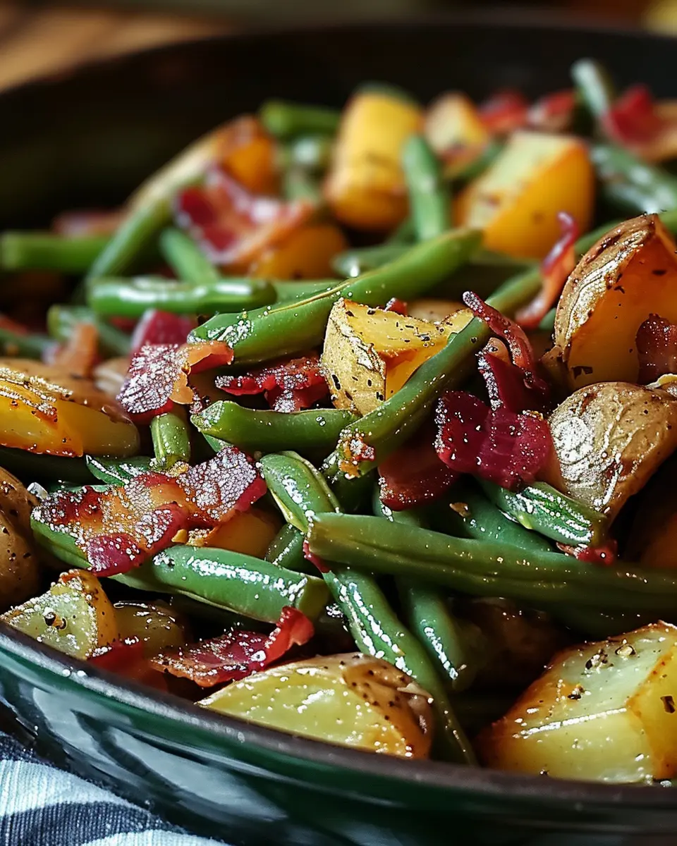 Country Ranch Green Beans and Potatoes with Turkey Bacon Delight