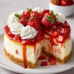 Homemade Strawberry Shortcake Cheesecake