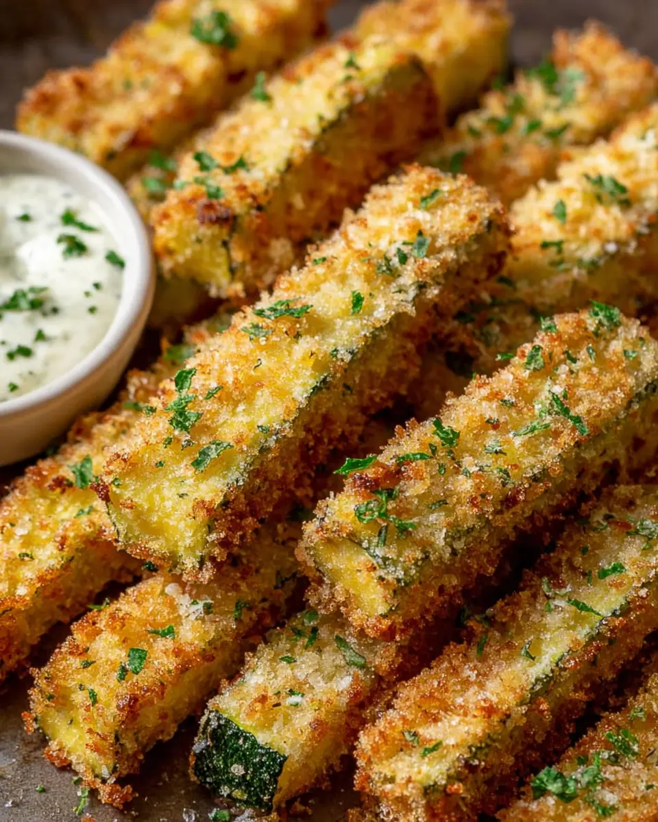 Golden Parmesan Panko Zucchini Fries: The Best Crunchy Snack