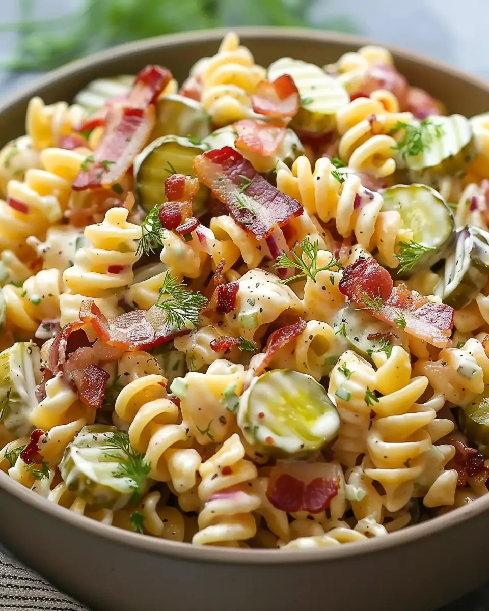 Dill Pickle Turkey Bacon Pasta Salad That Will Wow Your Taste Buds
