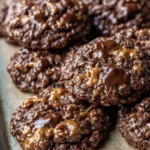 Chocolate Caramel Crunch Cookies