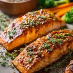 Maple Mustard Glazed Salmon