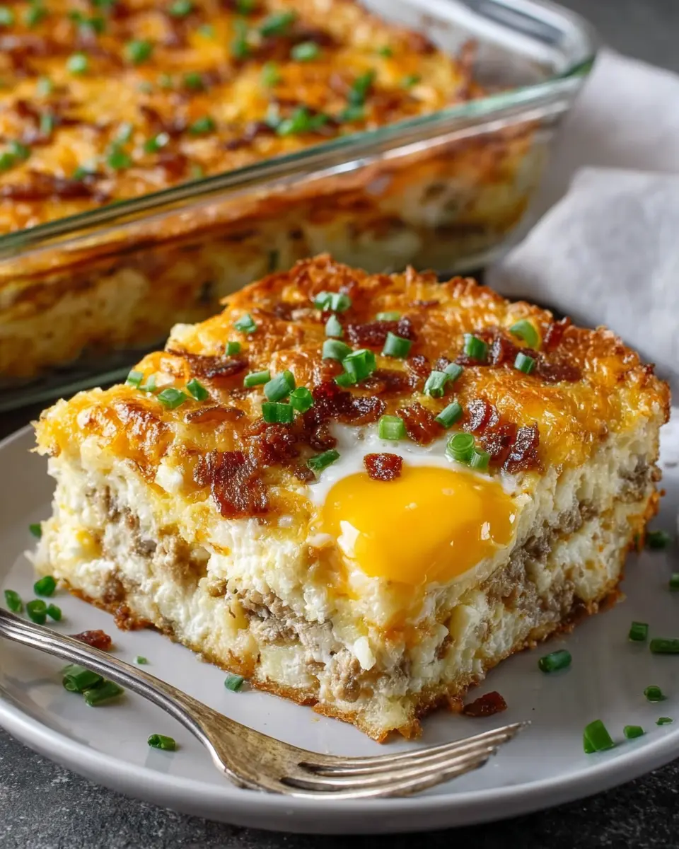 Hash Brown Breakfast Bake: A Savory Delight with Turkey Bacon