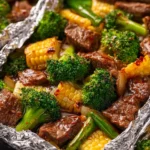 Beef and Broccoli Foil Pack
