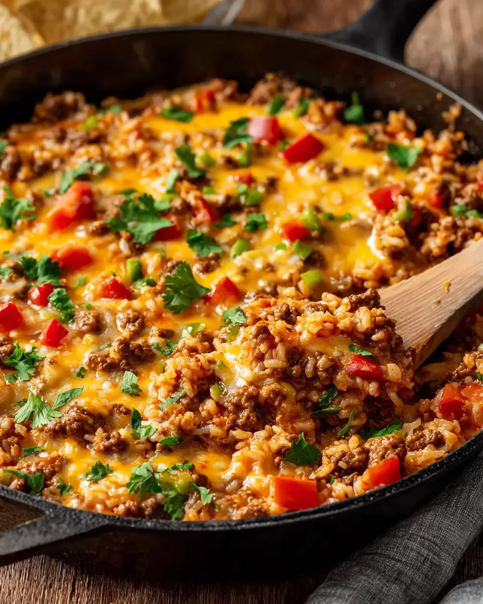 Beefy Rotel Queso: Easy Skillet Rice Meal Everyone Will Love