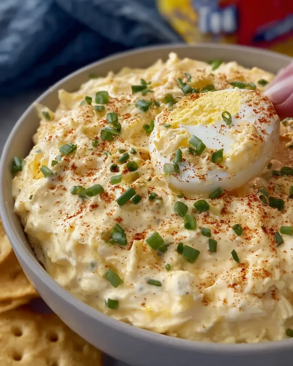 Creamy Deviled Egg Dip with Turkey Bacon: A Must-Try Snack