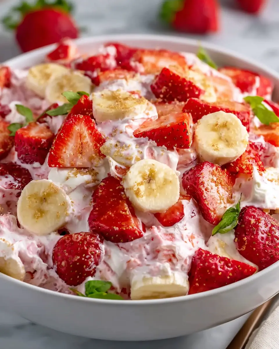 Strawberry Banana Cheesecake Salad: The Best Sweet Treat for Summer
