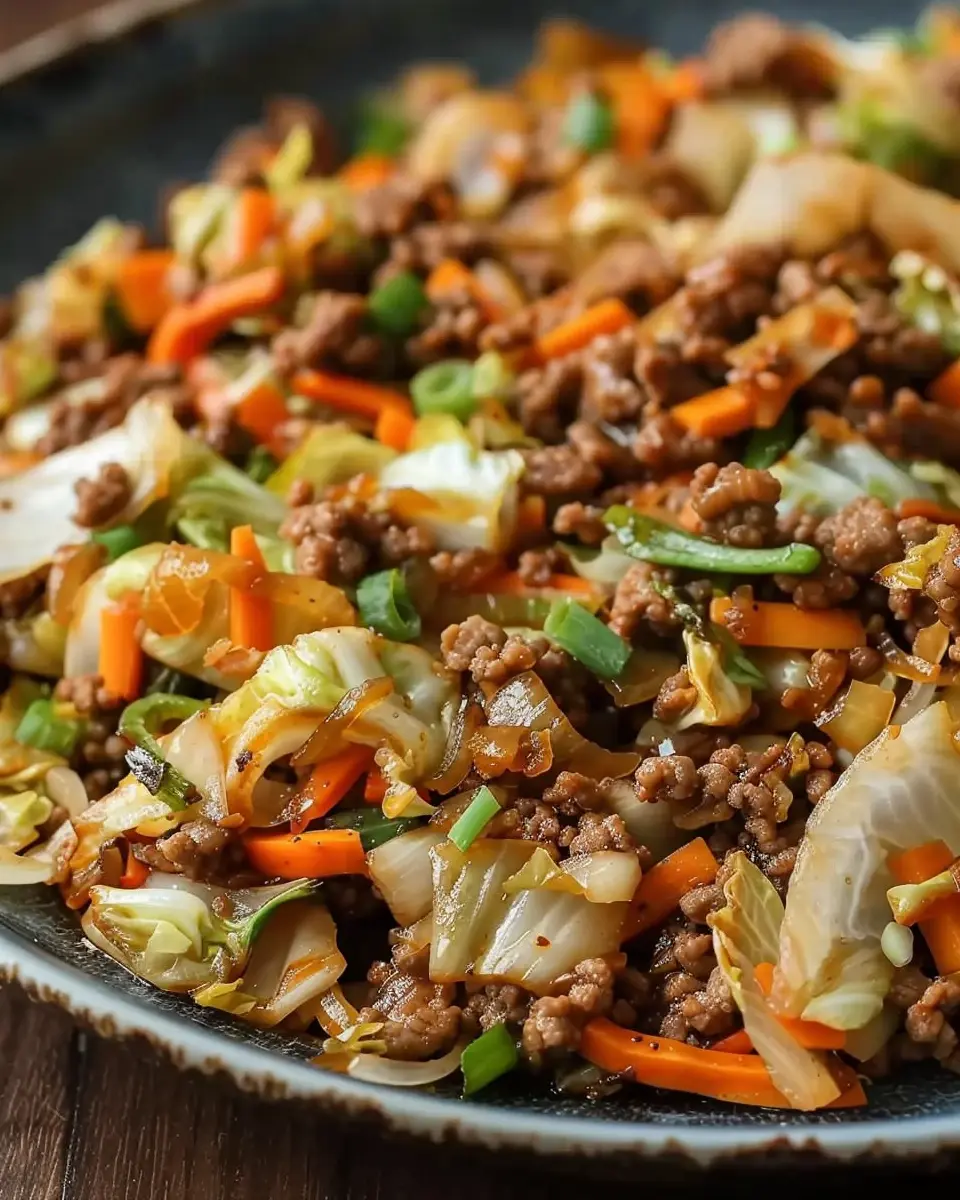 Healthy Chinese Ground Beef and Cabbage Stir Fry: Easy Weeknight Delight