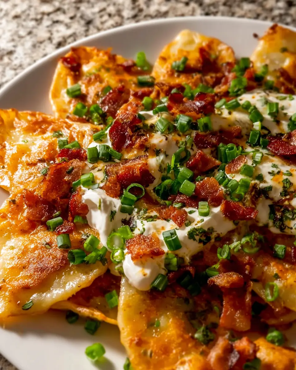 Pierogi Nachos: Indulgent Turkey Bacon & Chicken Ham Delight