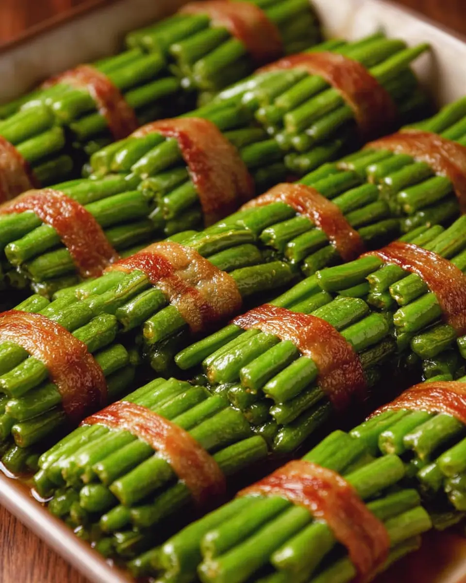 Sweet Green Bean Bundles with Turkey Bacon: A Delicious Twist