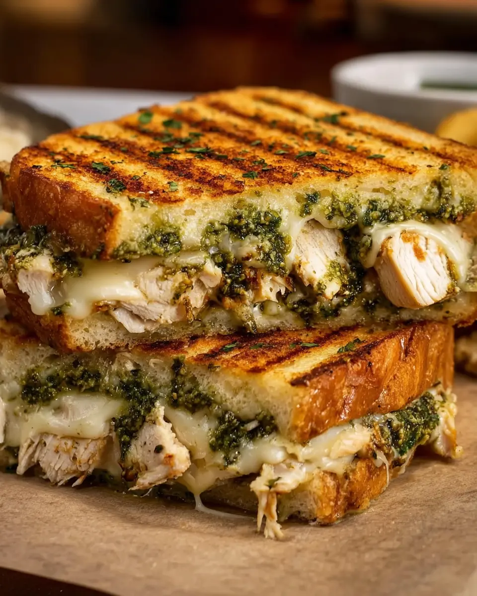Pesto Chicken Panini on Garlic Bread: Easy & Delicious Comfort Food
