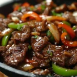 Sizzling Chinese Pepper Steak with Onions