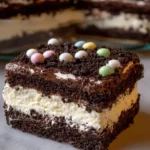 Layered Chocolate Cookie Vanilla Cream Dessert