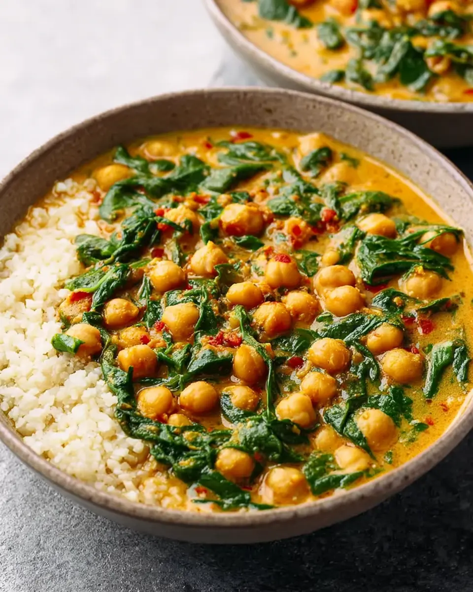 Chickpea Spinach Coconut Curry: A Healthy, Easy Delight