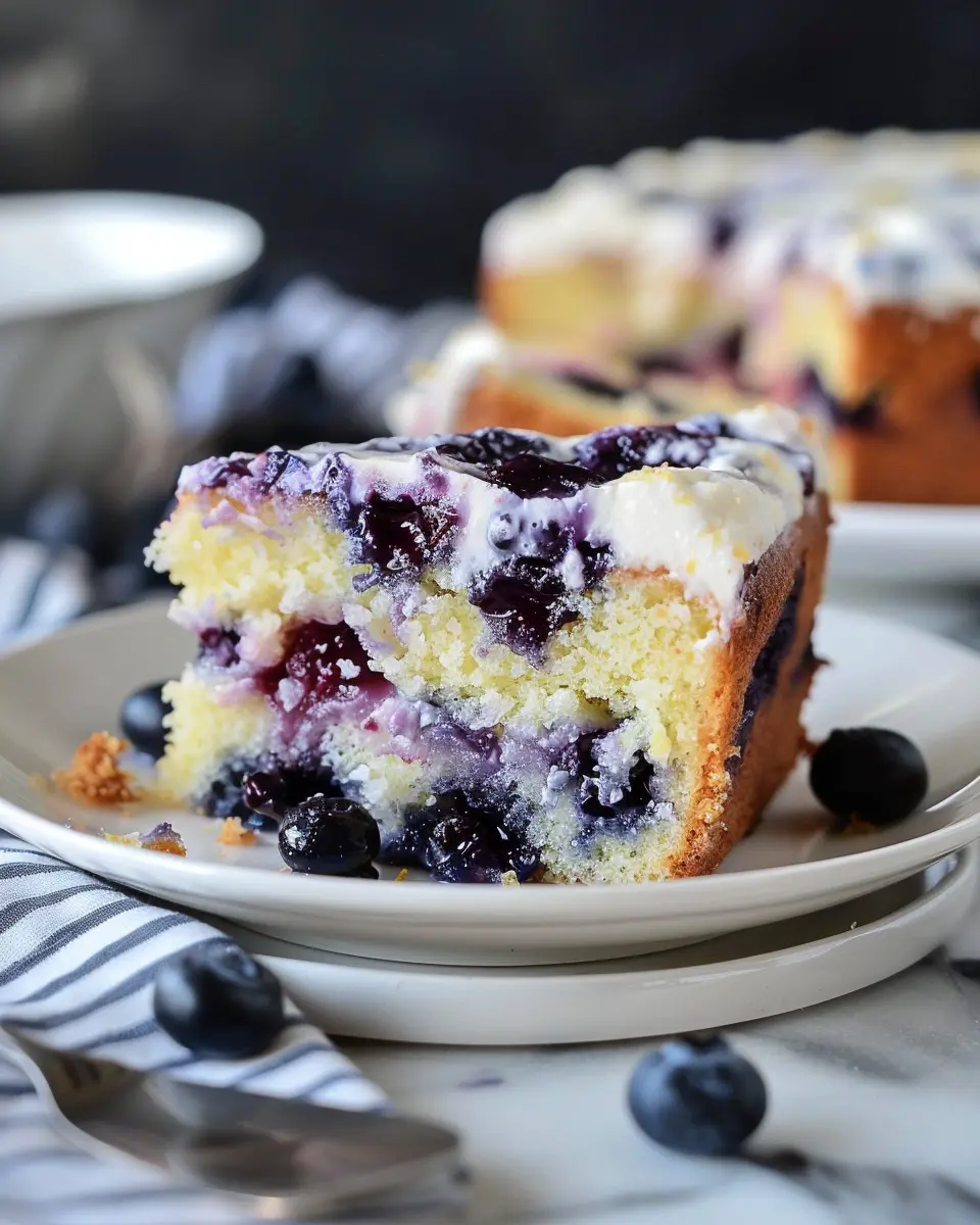 Soft and Moist Lemon Blueberry Yogurt Cake – A Perfect Treat for All